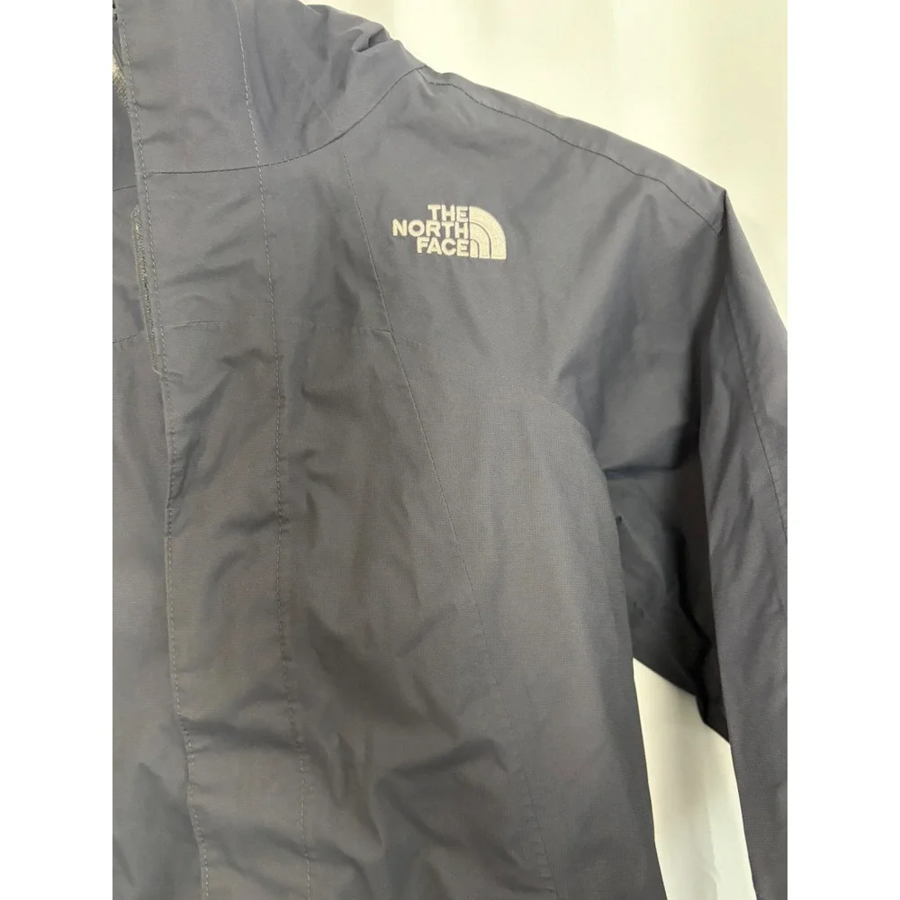 The North Face Girls DryVent Rain Jacket Gray Pink Size M 10/12 Waterproof